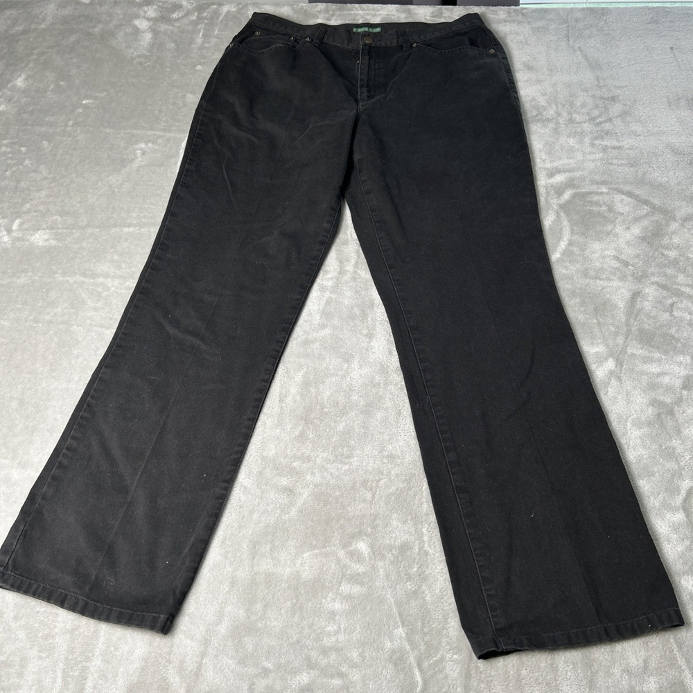 Ralph Lauren Black Straight Jeans Size 12 100% cotton